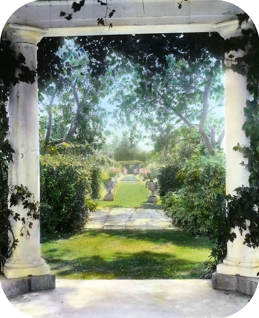 'Mariemont', Thomas Josephus Emery house, 386 Greenwood Ave., Middletown, Rhode Island. View from summer house