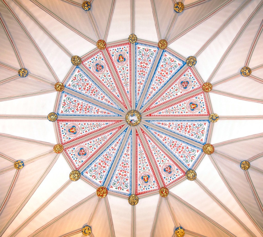 Vault of the Chapter House at York Minster. Credit mattbuck