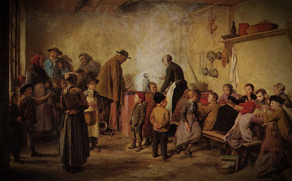 Soup for the poor by Albert Anker
