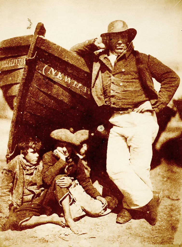 Newhaven Fisherman with Two Boys