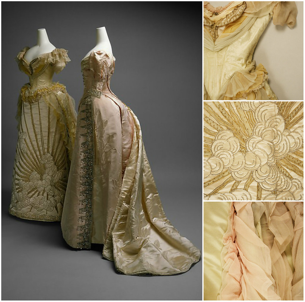 1887. Ball Gown. Silk, glass, metallic thread. metmuseum