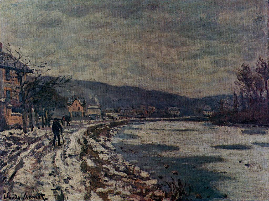 The Seine at Bougival by Claude Oscar Monet - 1869