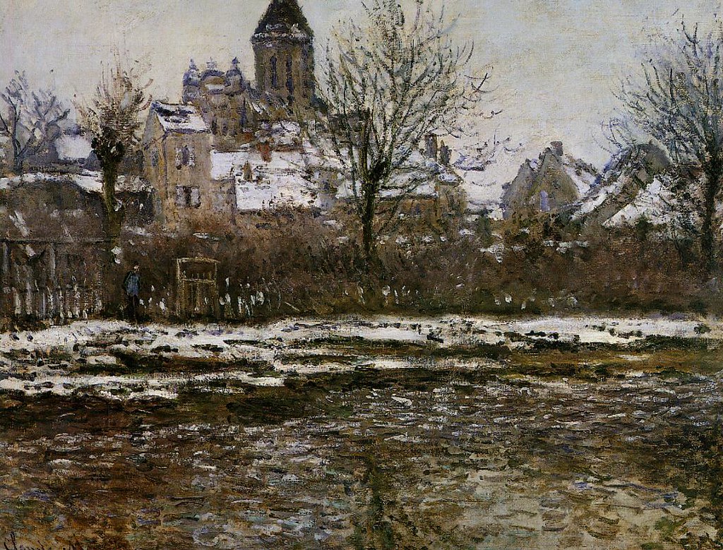The Church at Vetheuil, Snow by Claude Oscar Monet - 1878-1879