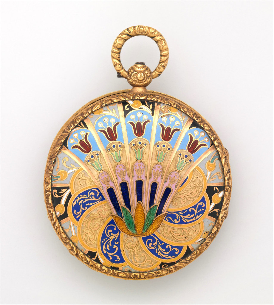 1820. Watch. Swiss, Geneva. Gold, enamel, silver. metmuseum