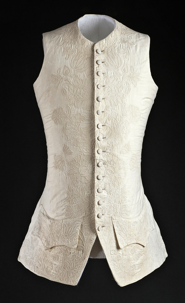 1760. British. Cotton plain weave with cotton corded quilting. LACMA