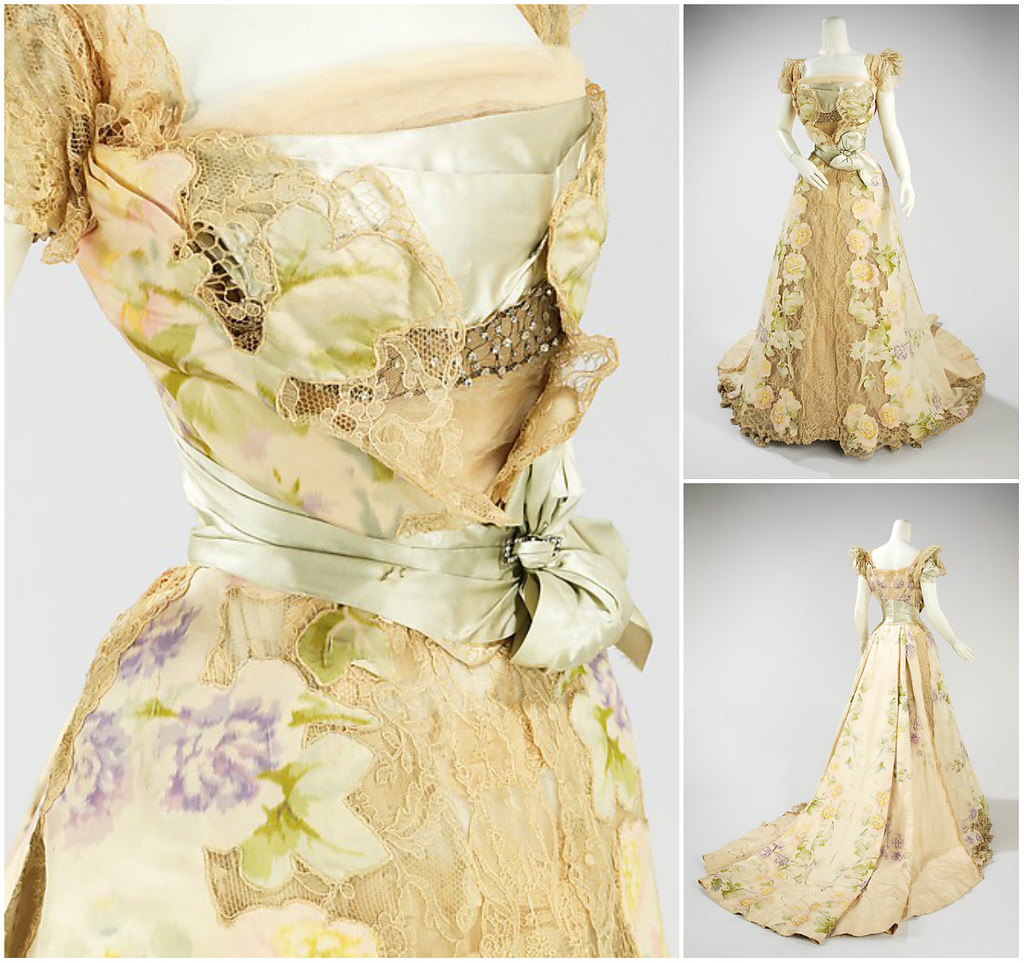 1902. Evening Dress. Silk, rhinestones, metal. metmuseum