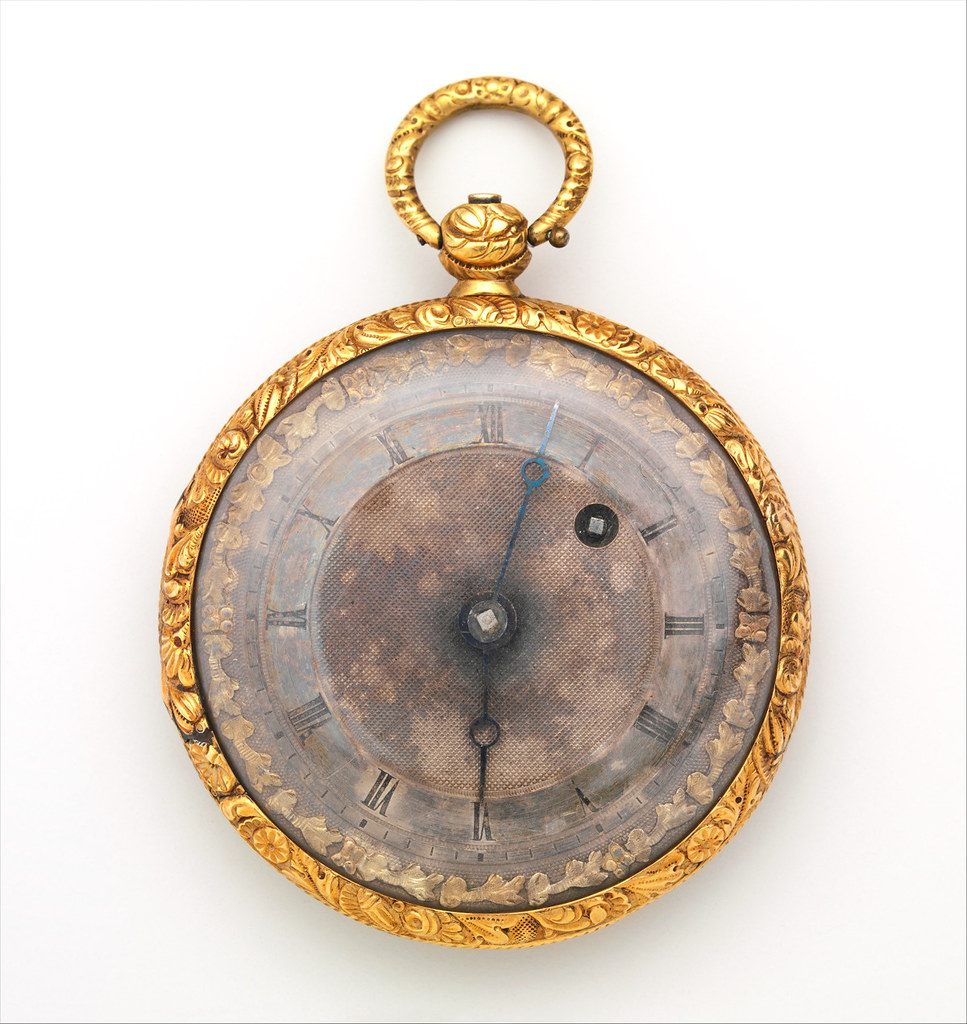 1820. Watch. Swiss, Geneva. Case of gold and enamel, with floral design. metmuseum
