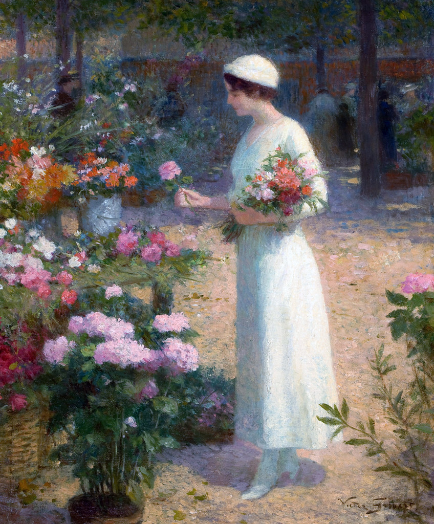 At the Flower Market by Victor Gabriel Gilbert