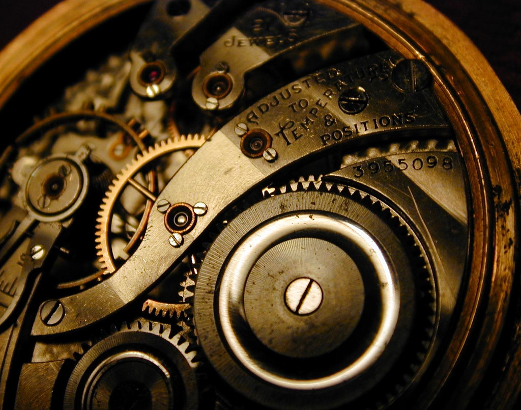 Interior of Burlington Bulldog railroad watch. Credit Kevin Trotman