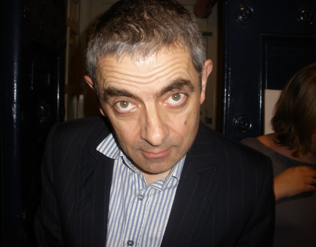 Rowan Atkinson (Mr Bean) outside Theatre Royal Drury Lane, 2009. Credit Glenn Standish