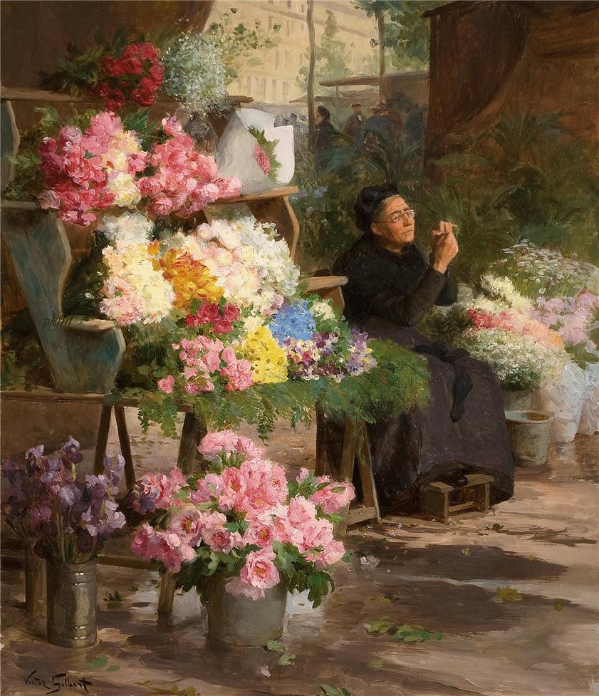 Flower Seller by Victor Gabriel Gilbert