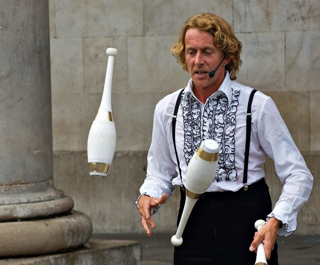 A street performer in Covent Garden. Credit Aqwis