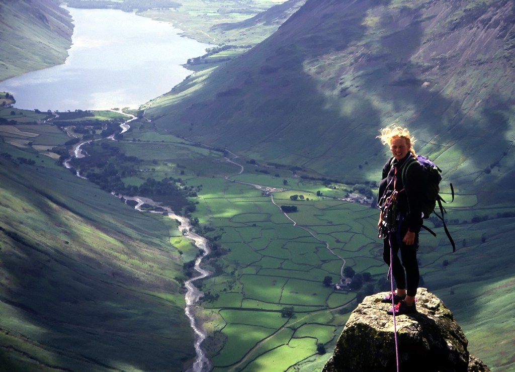 Rock Climber Nape's Needle, Great Gable, English Lake District. Cedit Sea Kayak Oban, flickr