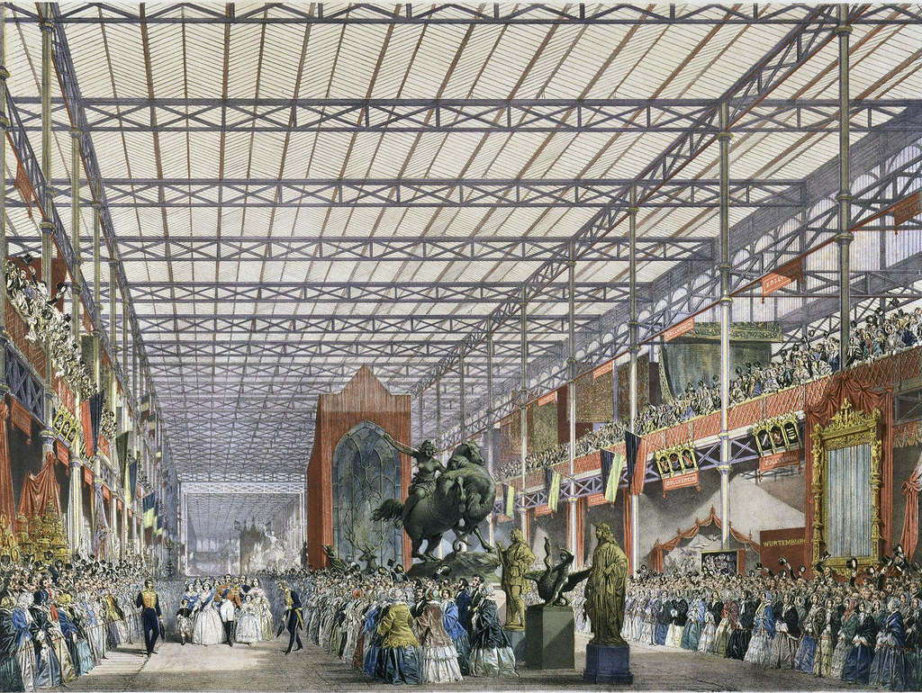 The Great Industrial Exhibition of 1851. The Foreign Nave by Joseph Nash