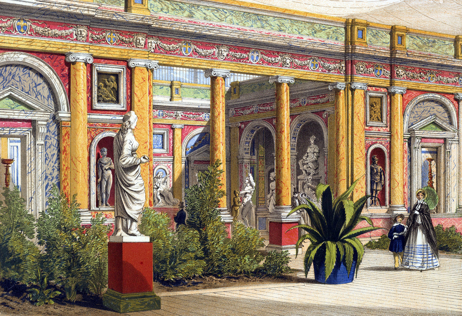 The Italian Court - Dickinson's comprehensive pictures of the Great Exhibition of 1851