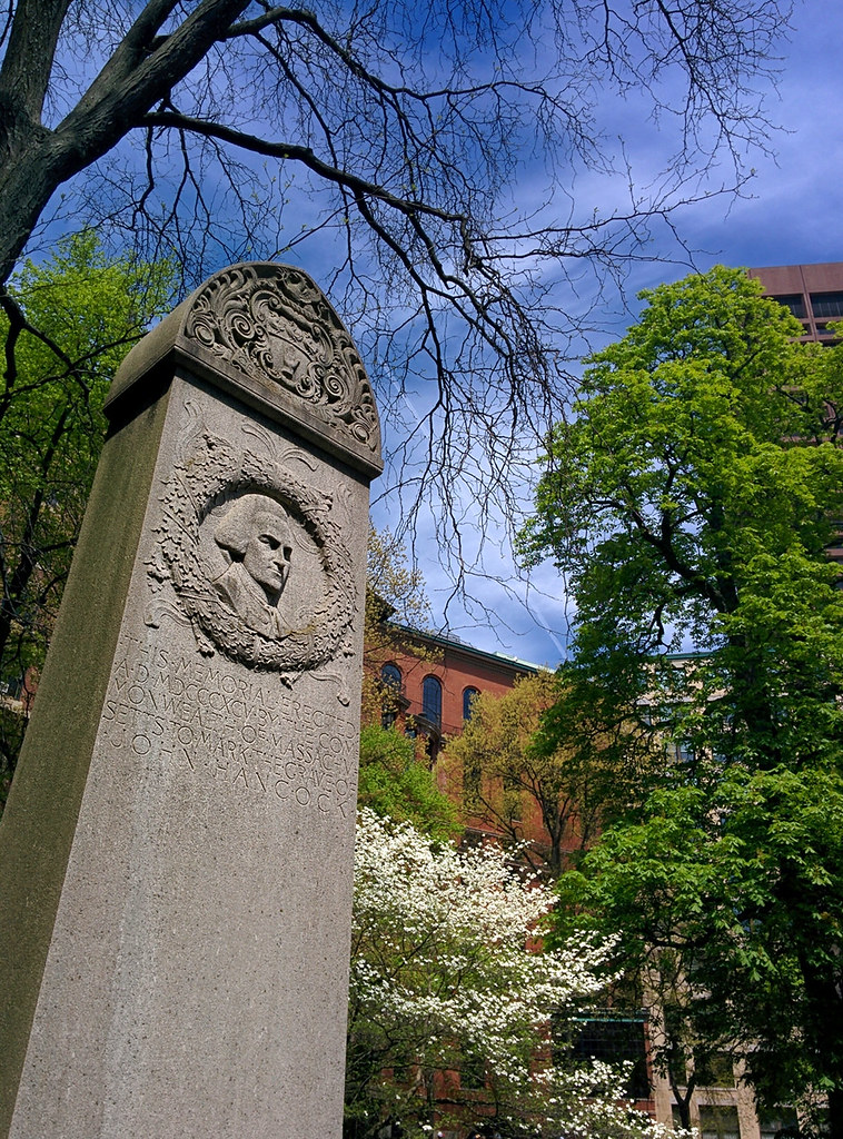 John Hancock's memorial at the Granary Burying Ground