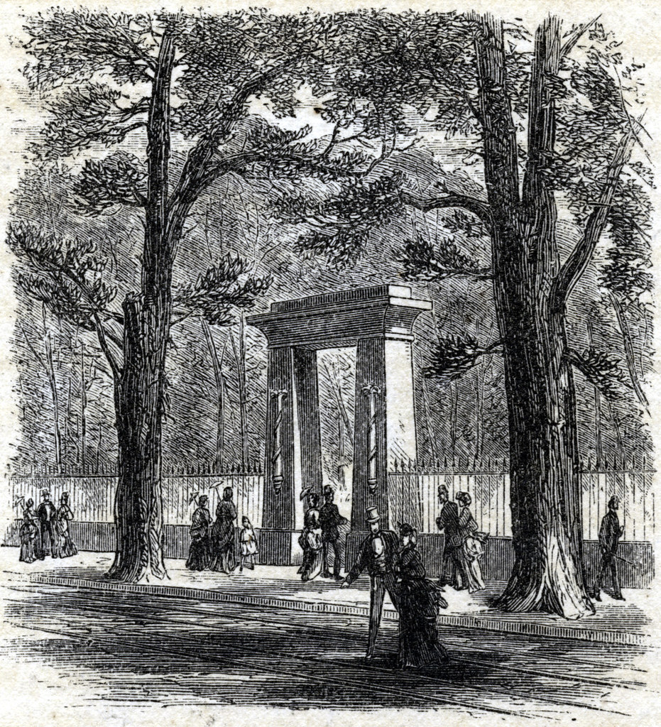 Gateway to the Granary Burying Ground, Tremont Street, Boston, 1881
