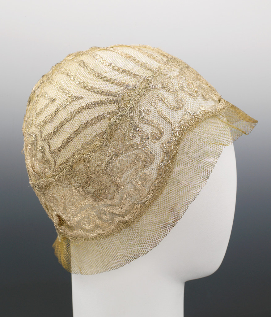 1925 Evening cloche. House of Lanvin. French. Silk, metal