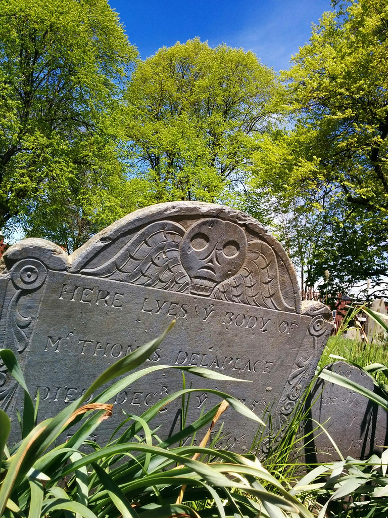 Winged Skull or Death's Head headstone carving