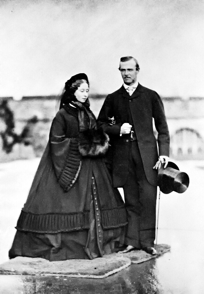 Princess Alice of the United Kingdom, with her fiancée Prince Louis of Hesse and by Rhine