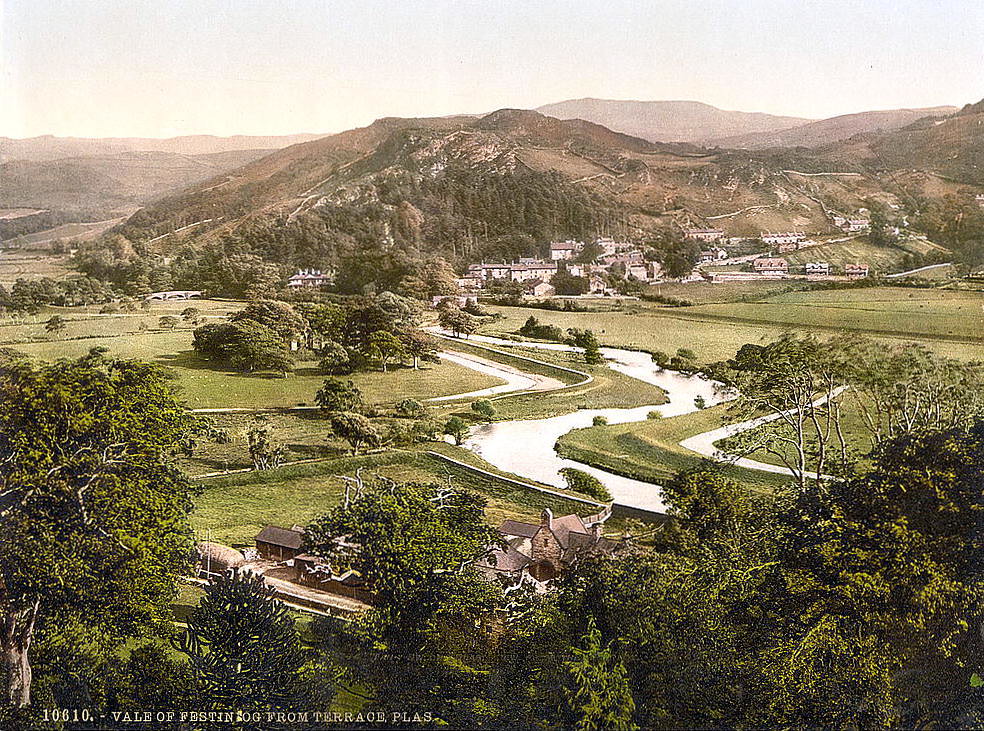 Vale of Festiniog from Terrace Plas, Festiniog