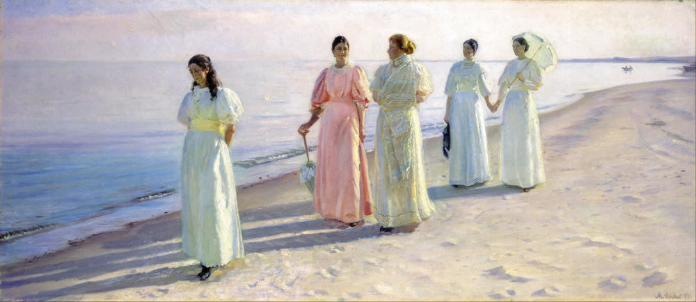 A Stroll on the Beach by Michael Ancher, 1896