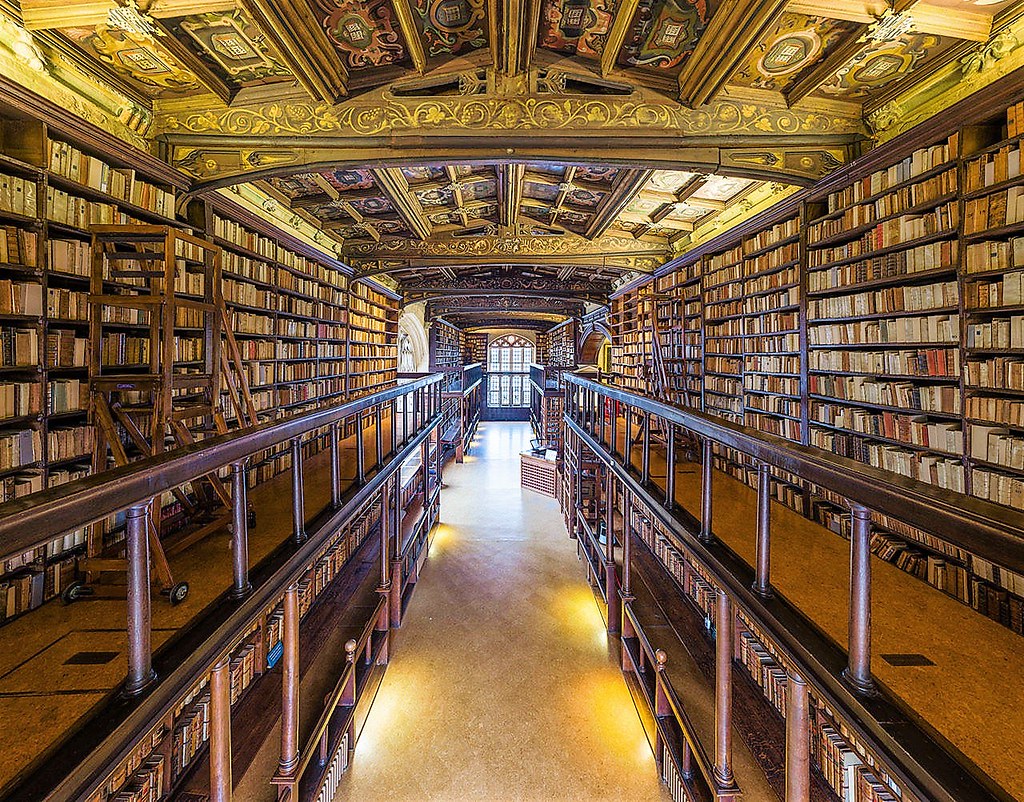 Duke Humphrey's Library, the oldest reading room of the Bodleian Library in the University of Oxford. Credit David Iliff