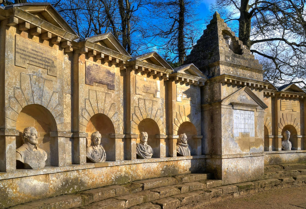Stowe Gardens - Temple of British Worthies. Credit Baz Richardson, flickr