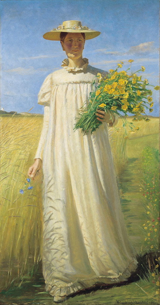 Anna Ancher returning from the field by Michael Ancher, 1901