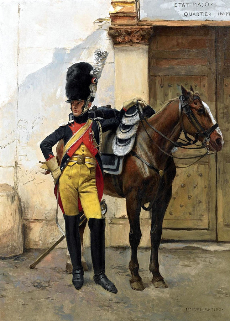 An Elite Soldier of the Imperial Guard by Francois Flameng