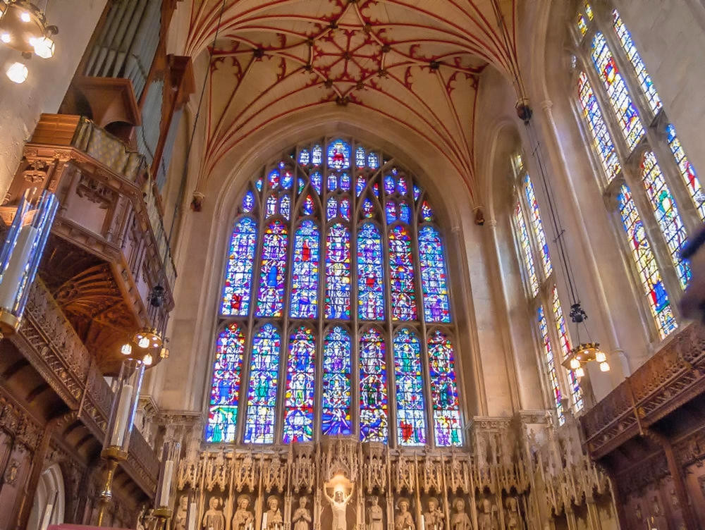 The Chapel of Winchester College in Hampshire was completed in 1395, and the organ in 1403. Credit Anguskirk, flickr