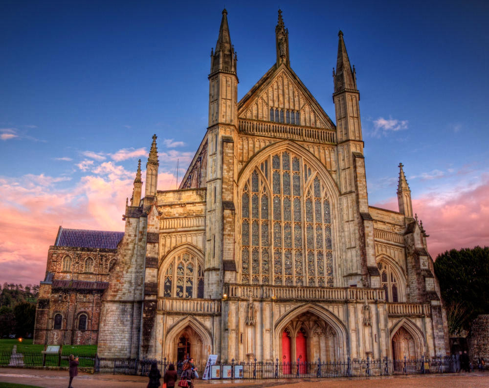 Winchester Cathedral at Sunset. Credit Neil Howard, flickr