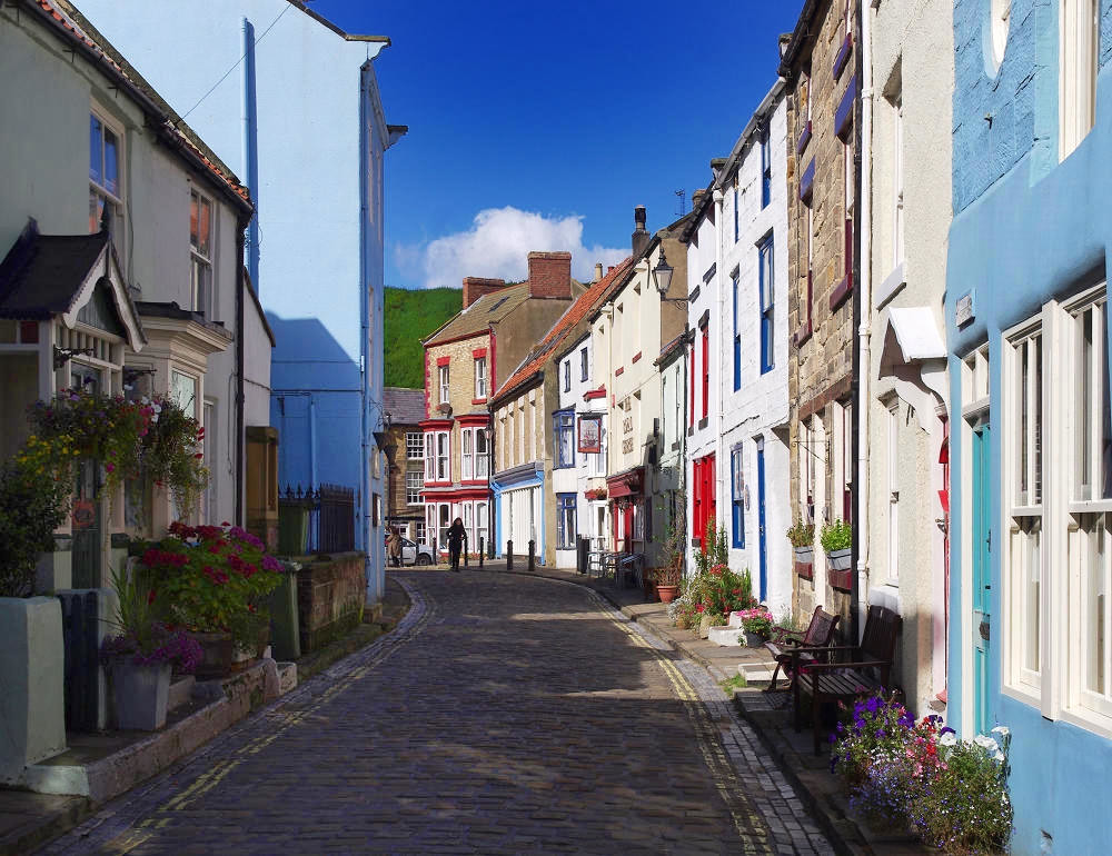 The main street in Staithes.. Credit mattbuck