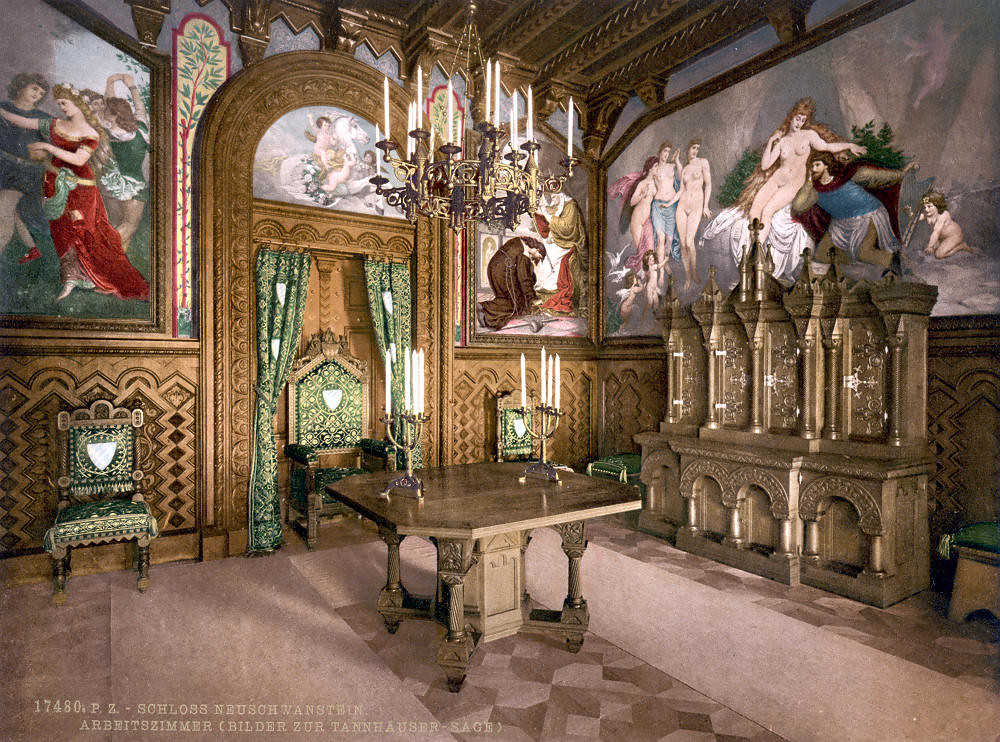 Study, Neuschwanstein Castle, c. 1895