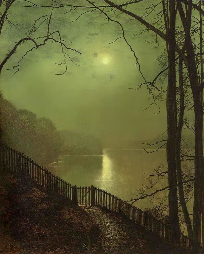 Moonlight on Lake by John Atkinson Grimshaw