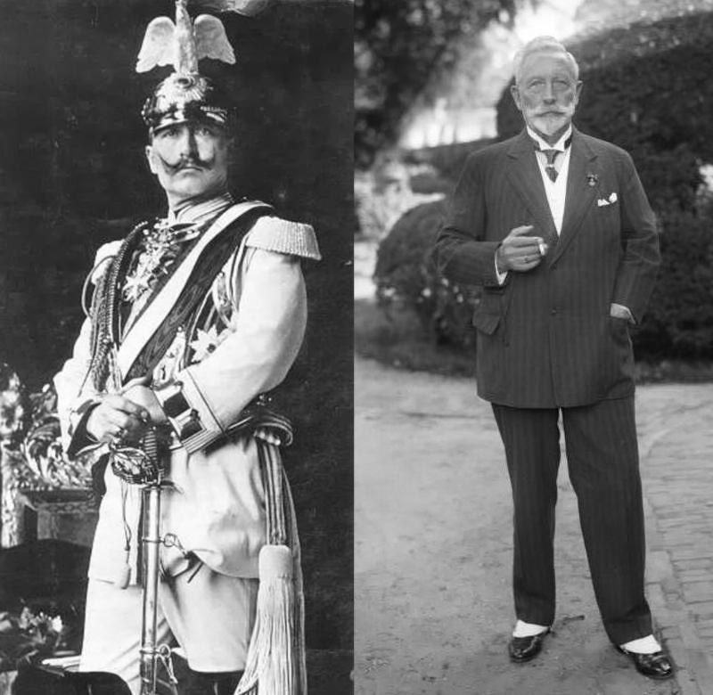 Wilhelm II in 1905 and 1933