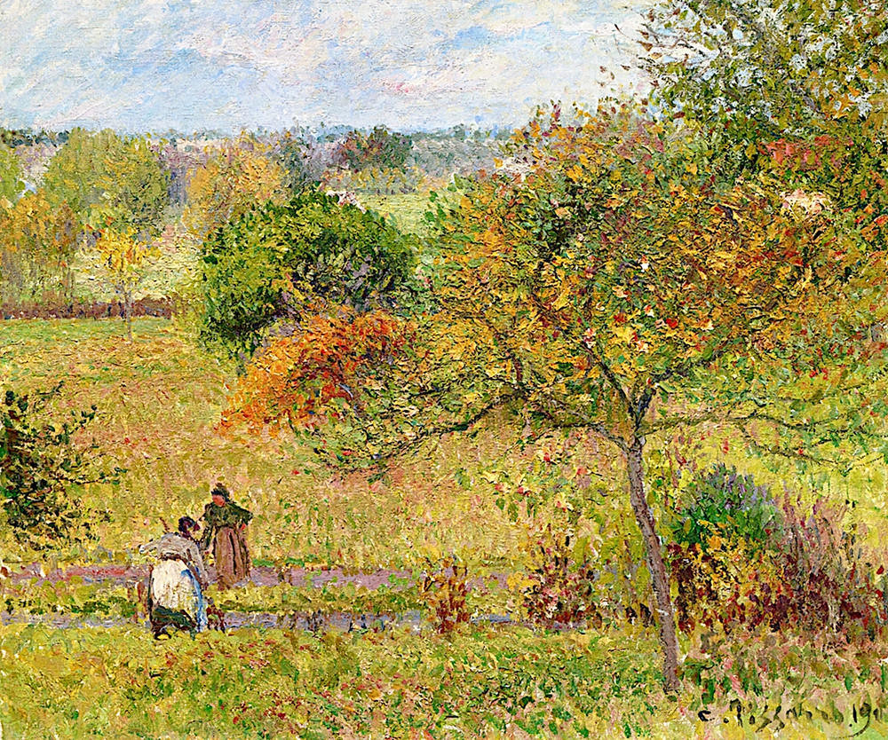 Autumn in Eragny by Camille Pissarro, 1900