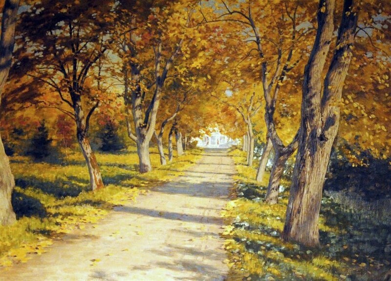 Autumn Alley by Johan Krouthén, 1917