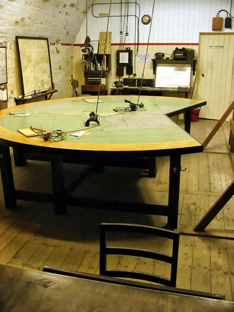 A World War 2 operations room in the tunnel beneath Dover Castle