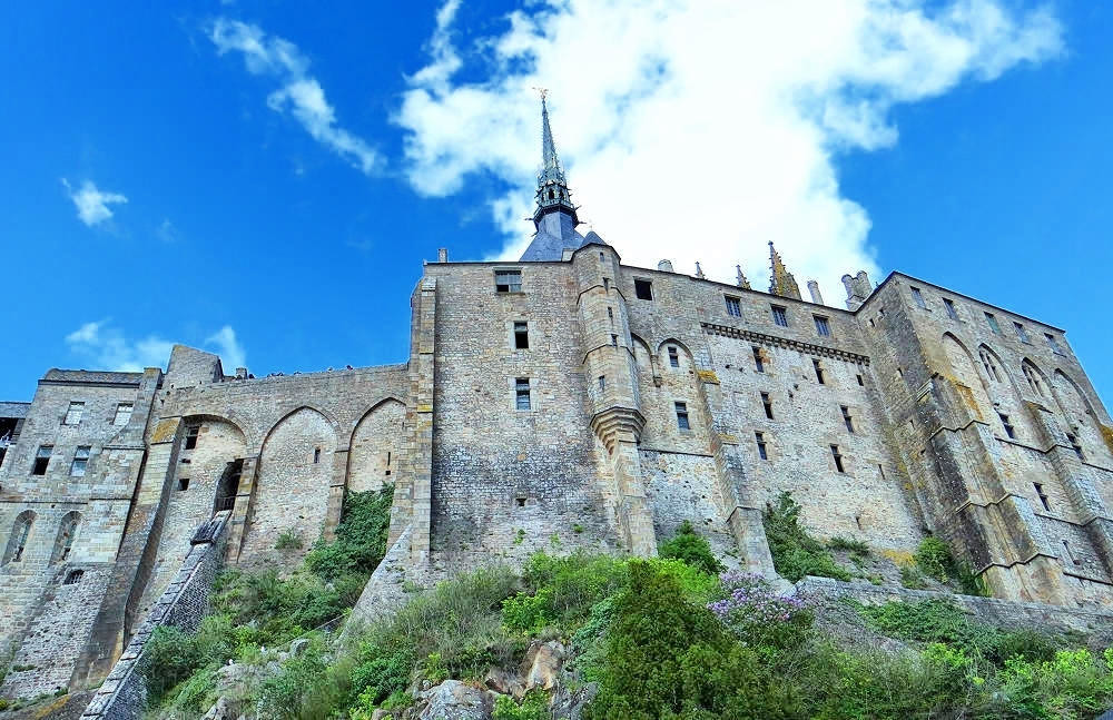 Abbey of Mont Saint-Michel north face. Credit Ibex73