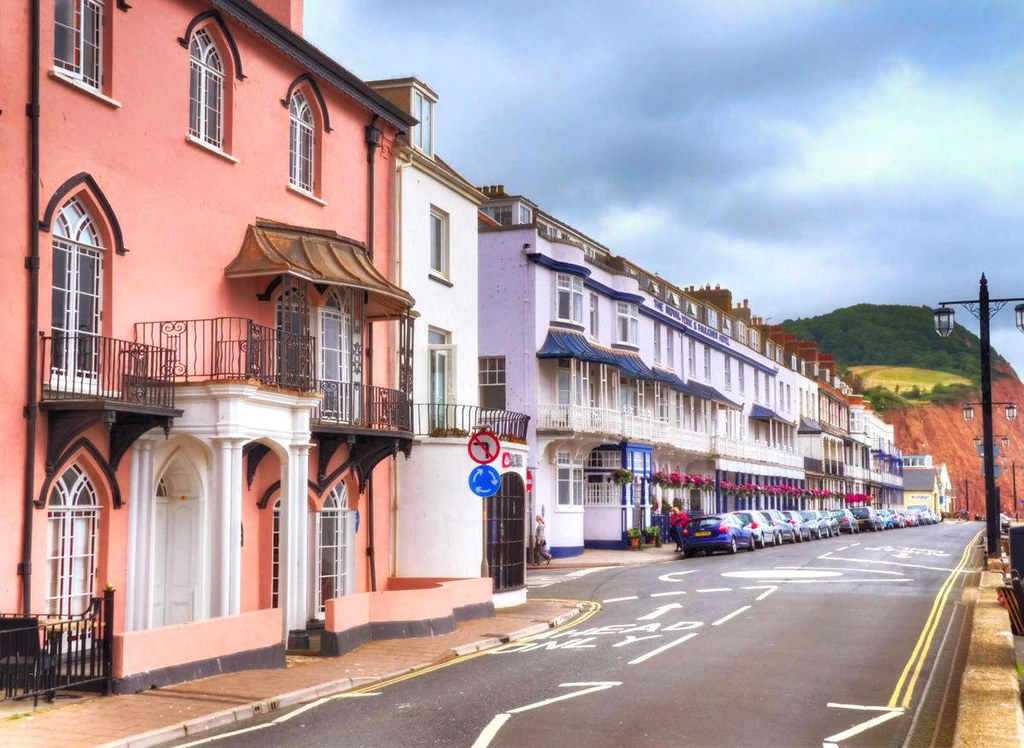 Sidmouth's Georgian-era seafront. Credit Baz Richardson, flickr