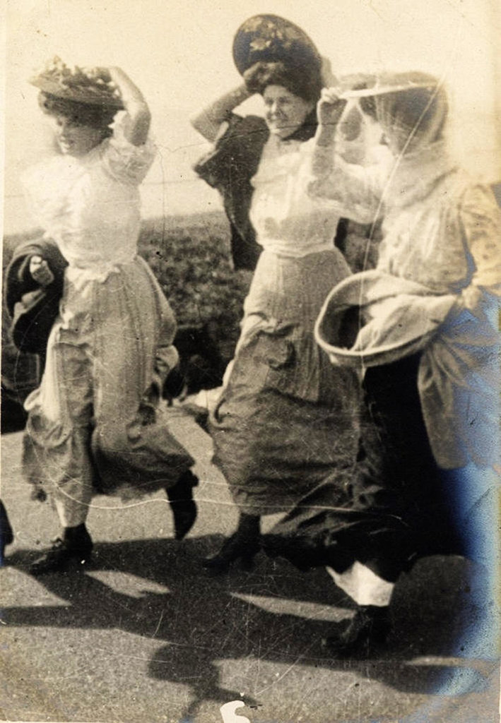Hold onto your hats! Holidaying in Folkestone, Kent, 1906