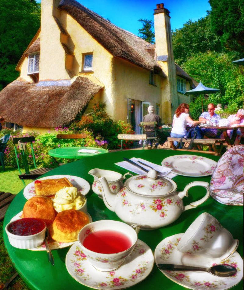 A "chocolate box" Devonshire Cream Tea experience at Selworthy in Devon. Credit Heather Cowper, Flickr