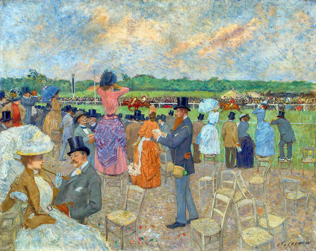 The Races at Longchamp by Jean-Louis Forain, 1891