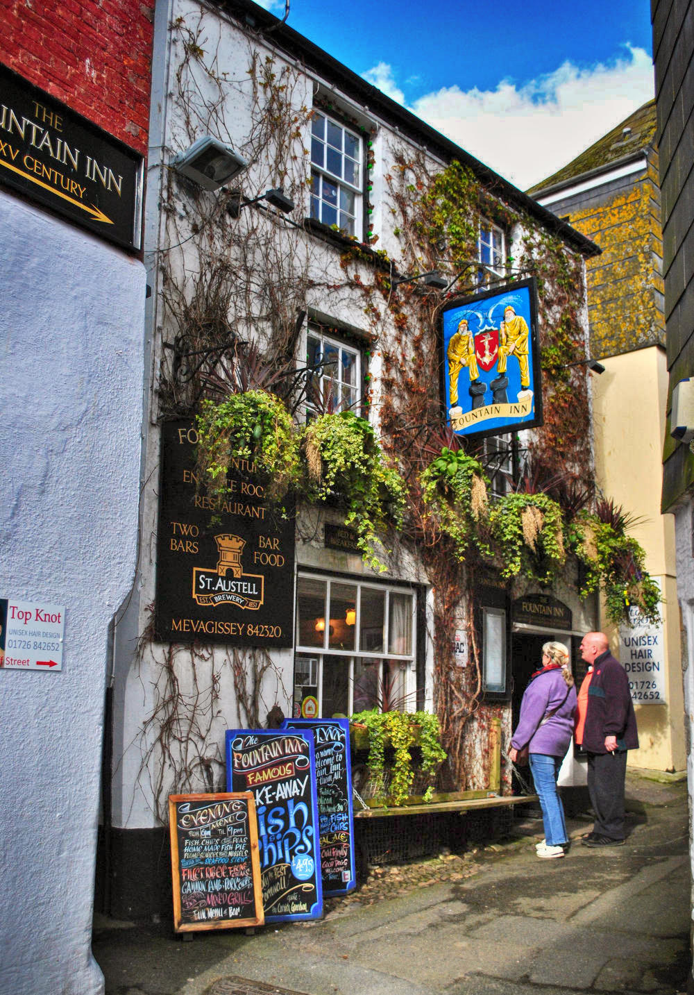 The 15th century Fountain Inn, Mevagissey, Cornwall. Credit Baz Richardson, flickr