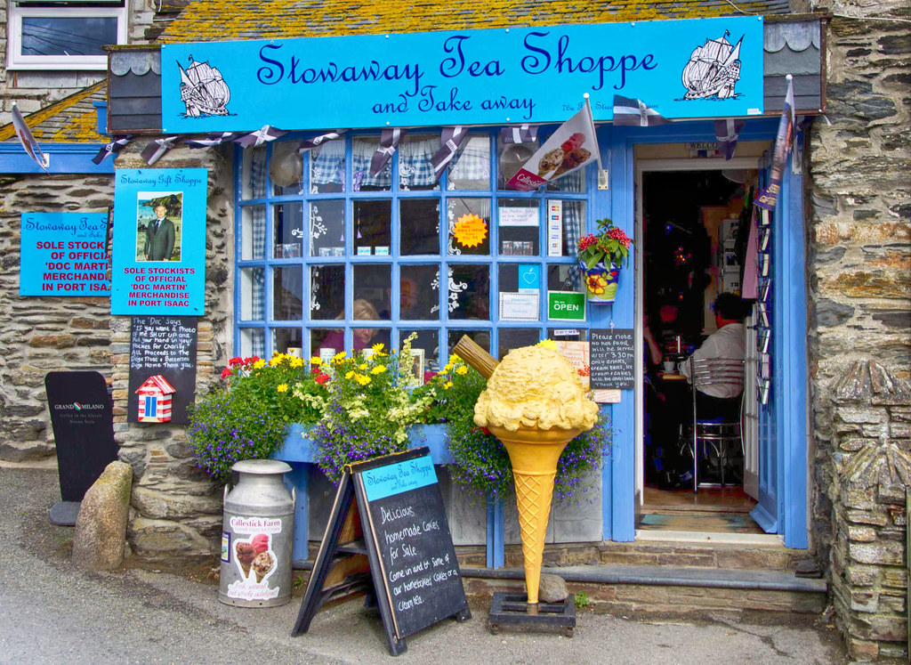 The Stowaway Tea Shoppe in Port Isaac, Cornwall. Credit Bob Radlinski, flickr