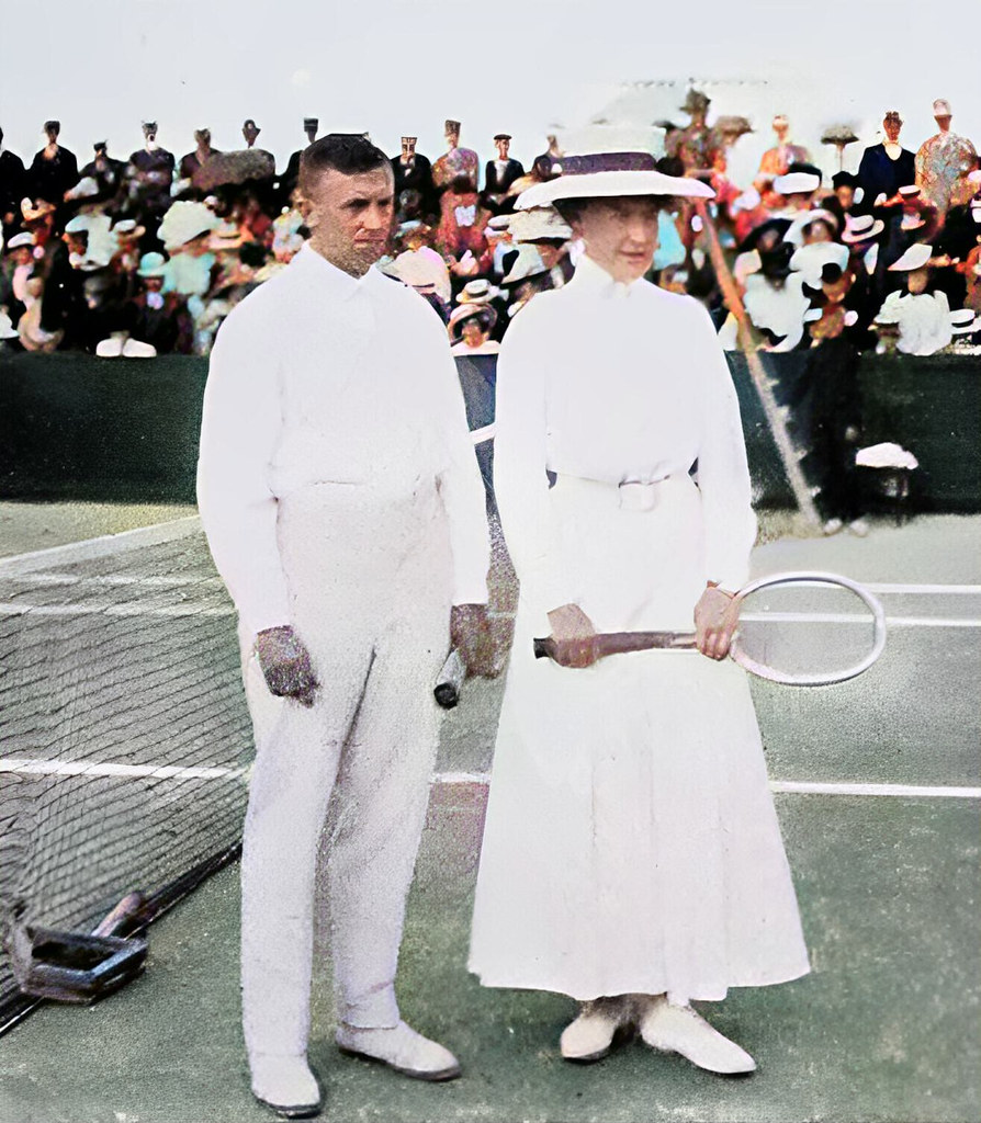 Dorothea Köring and Heinrich Schomburgk, German tennis players, gold medal winner in tennis mixed of the 1912 Olympics.