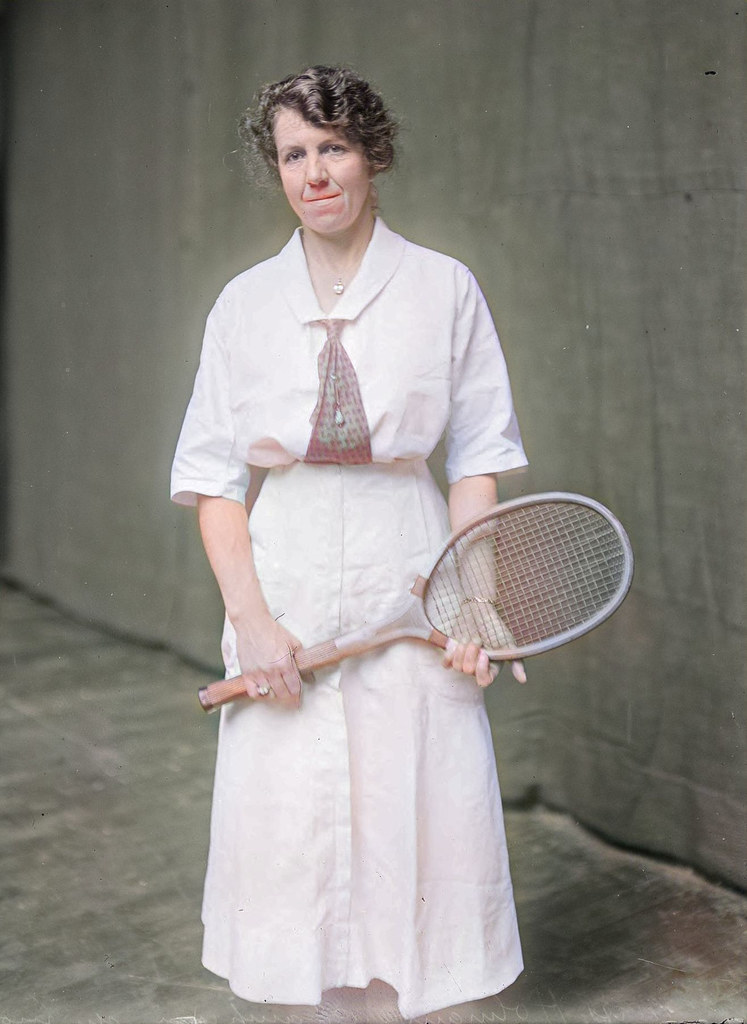 British tennis player Dorothy Holman, 1919