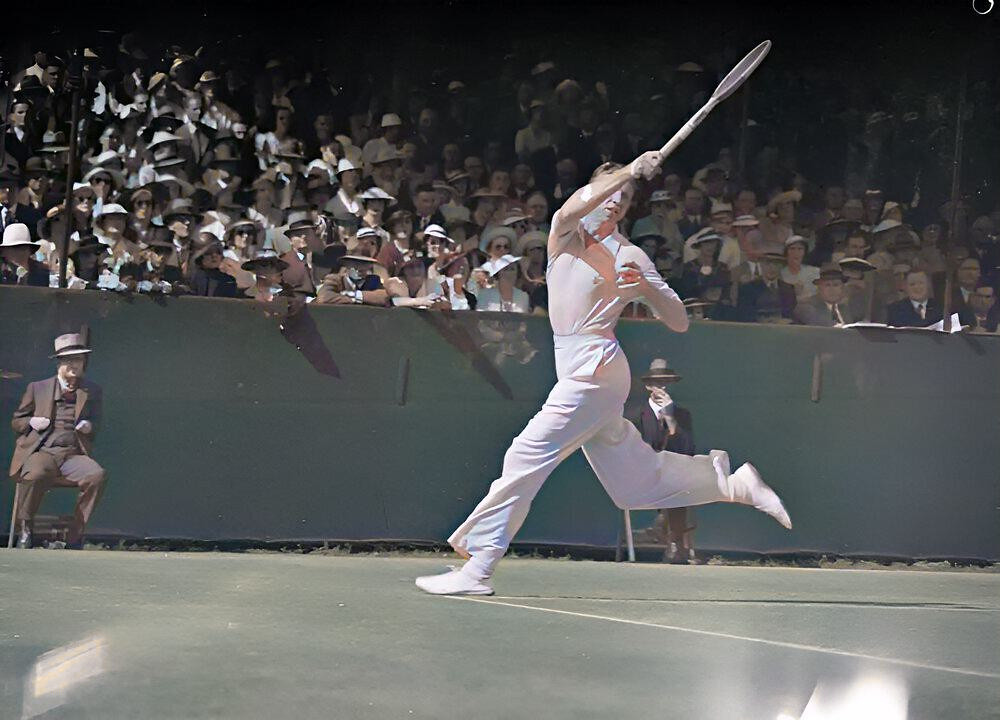 American tennis player Don Budge at the White City Stadium, Sydney, 1937
