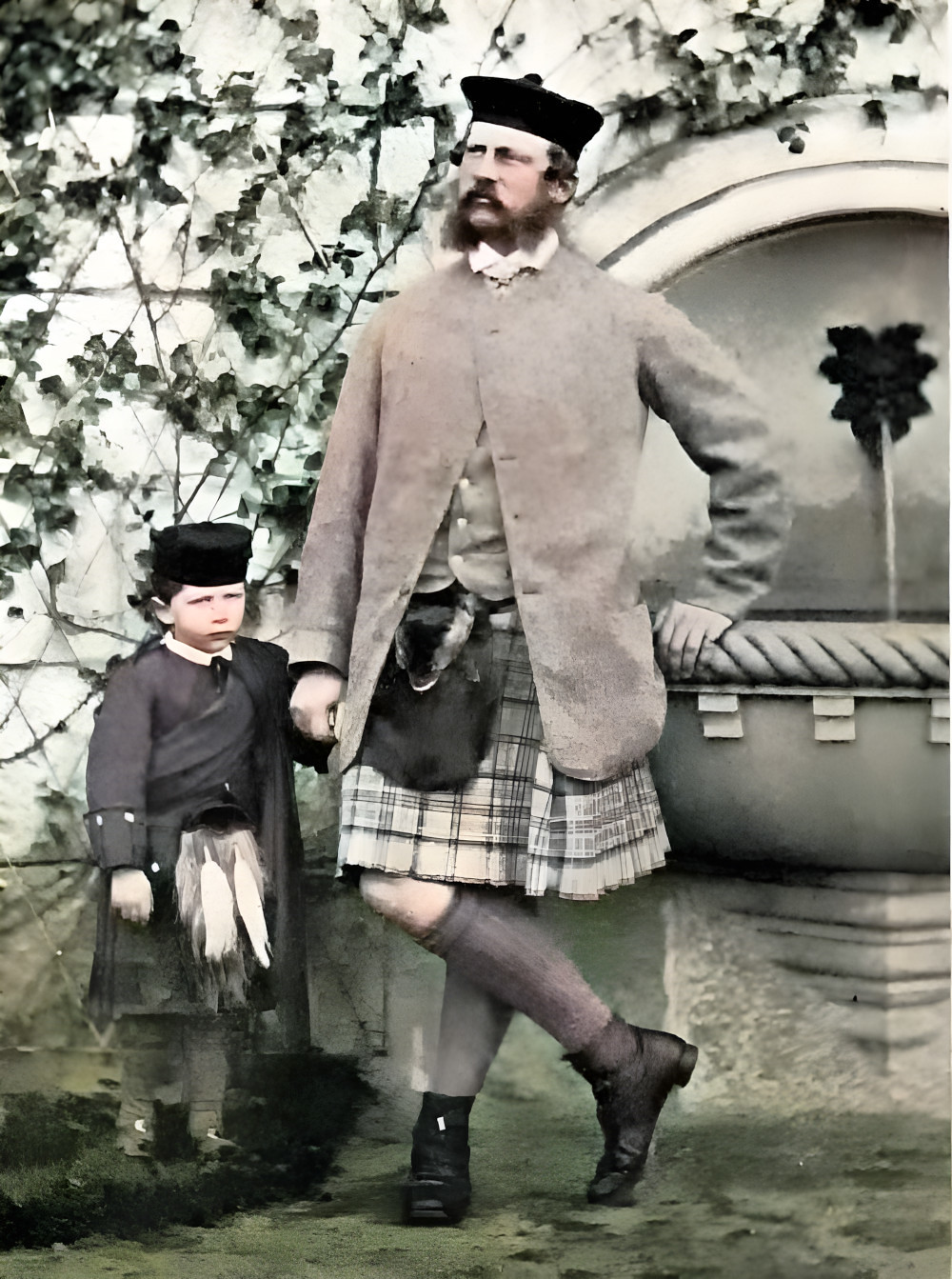 The Crown Prince of Prussia and Prince Wilhelm II. - Balmoral Castle. - Oct. 1863
